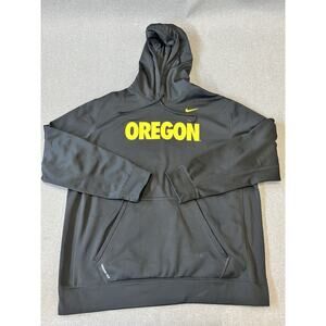 Nike Oregon Ducks Hoodie Jacket Black Yellow Long Sleeve Therma Fit 2XL